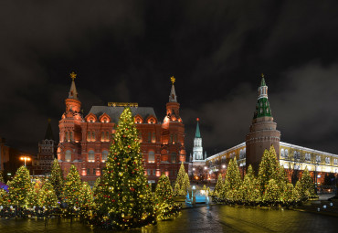 В Москву на Новый год.