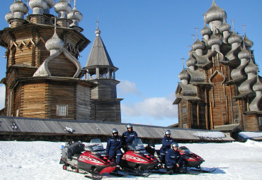 Сафари на снегоходах на Кижи. Петрозаводск.